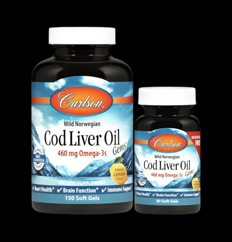 tbg_Carlson-Labs-Wild-Norwegian-Cod-Liver-Oil-Gems-460mg-15030-Mjukgelkapslar