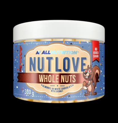 Nutlove Whole Nuts, Almonds in White Chocolate & Coconut
