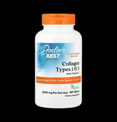 Collagen Types 1 and 3 with Peptan and Vitamin C 3000mg