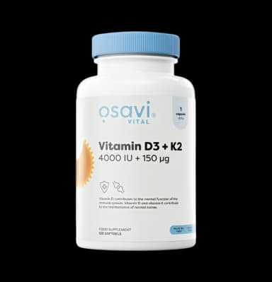 Vitamin D3 + K2 4000IU + 150mcg 120 Mjuka kapslar