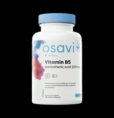 Vitamin B5 Pantothenic Acid 200mg 180 Veganska Kapslar