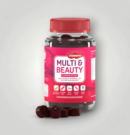 Chewwies Multi & Beauty 30 Gummies - Strawberry