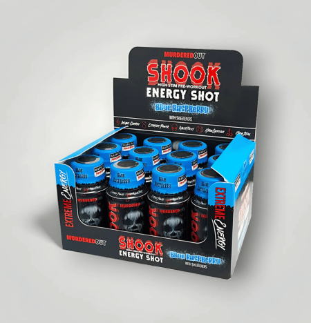 Murdered Out Shook PWO Energy Shot (1x) 60ml - Blue Raspberry