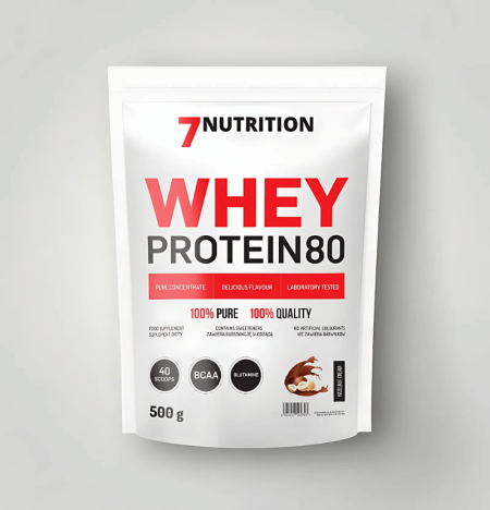 7Nutrition Whey Protein 80, 500g - Hazelnut